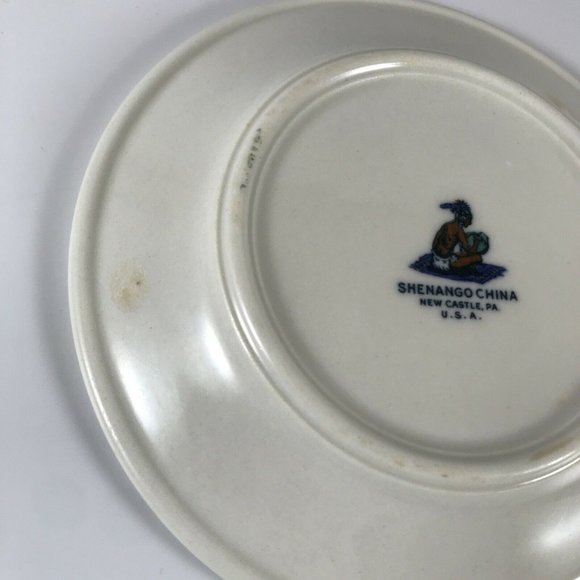 VTG Shenango China Red Floral Scrolls Small Bread Plate Restaurant Ware SHO239 - Picture 6 of 8